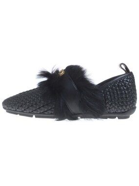 Louis Vuitton Haven Flat Mule Shoes Calf Leather Metal Parts Black
